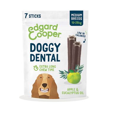 Edgard & Cooper Barritas Dentales Manzana y Eucalipto para perros medianos